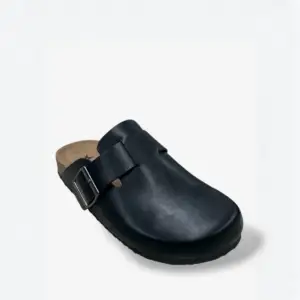 Black SHOP ART mules